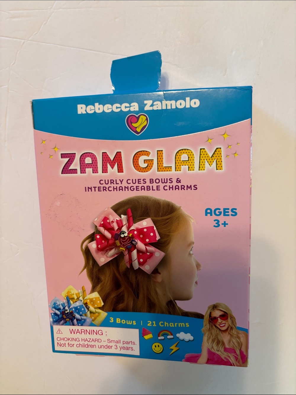 Kids Interchangeable Charm Hair Bows - Pink, Blue, Yellow
